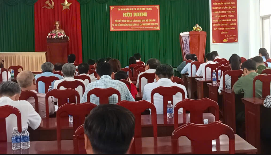 Xã An Ngãi Trung tổng kết công tác bầu cử đại biểu Quốc hội và đại biểu HĐND các cấp nhiệm kỳ 2026-2031